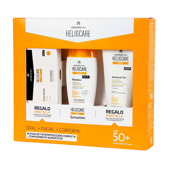 Heliocare 360º Pack Sensation Spf50+ 50ml + Advanced Gel Spf50 100ml + D Plus 7 Cápsulas