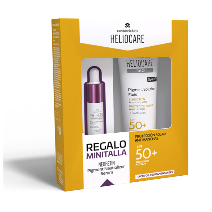 Heliocare 360º Pigment Solution Fluid Spf50+ 50ml + Neoretin Discrom Control Pigment Neutralizer Serum 10ml