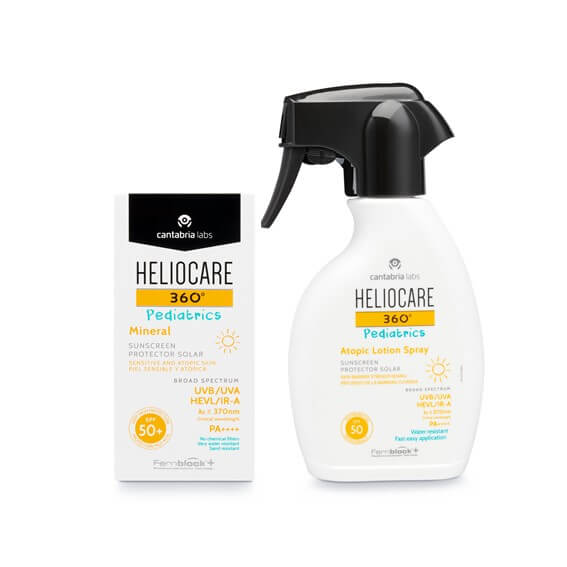 Heliocare 360º Pediatrics Mineral Spf50+ 50ml + Atopic Lotion Spray Spf50 250ml