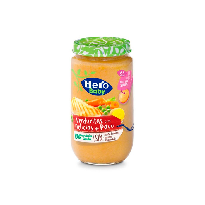 Hero Baby Tarrito Verduritas con Delicias de Pavo 235g