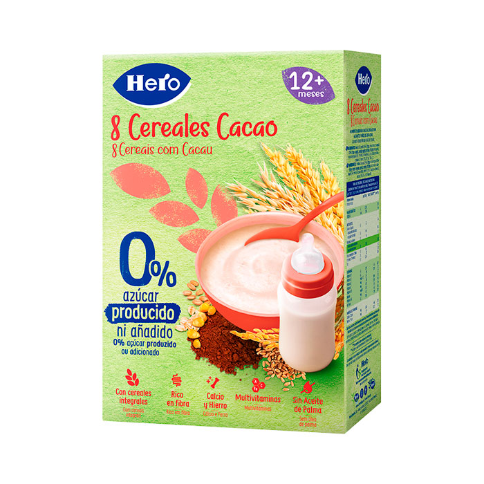 Hero Solo Papilla 8 Cereales Cacao 340g