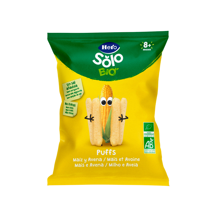 Hero Solo Snack Puffs Maíz y Avena 25g