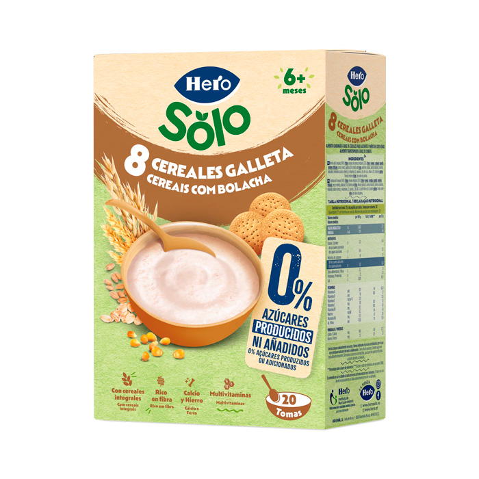 Hero Solo Papilla 8 Cereales Galleta 340g