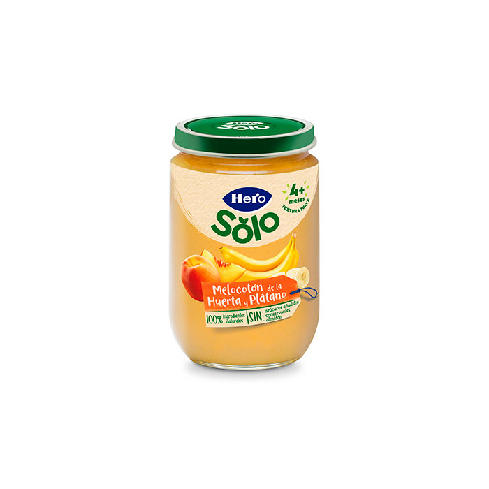 Hero Solo Tarrito Melocotón de la Huerta y Plátano 190g
