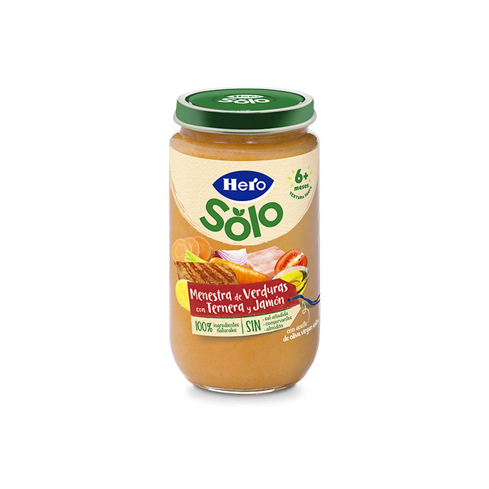 Hero Solo Tarrito Menestra de Verduras con Ternera y Jamón 235g