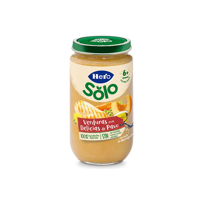Hero Solo Tarrito Verduras con Delicias de Pavo 235g