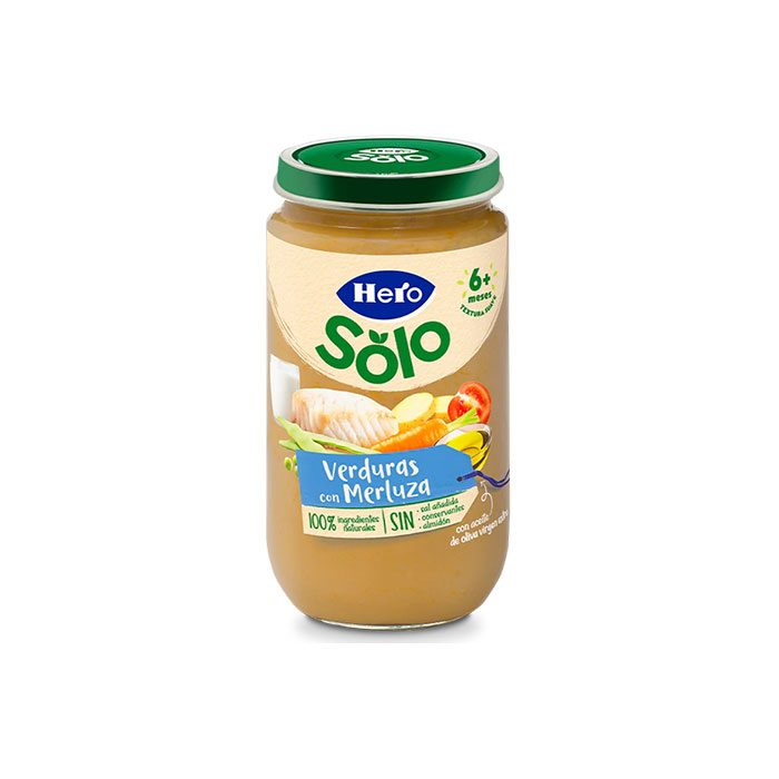 Hero Solo Tarrito Verduras con Merluza 235g