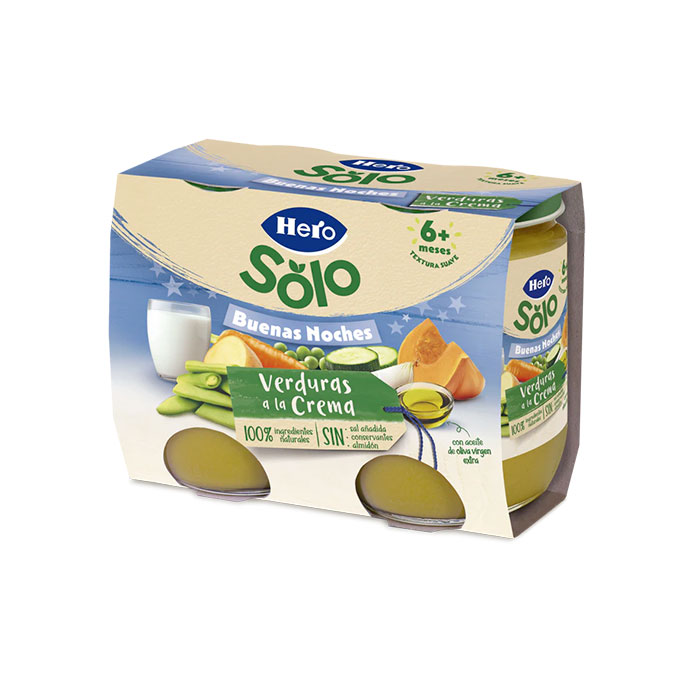 Hero Solo Tarrito Verduritas a la Crema Duplo 190g + 190g