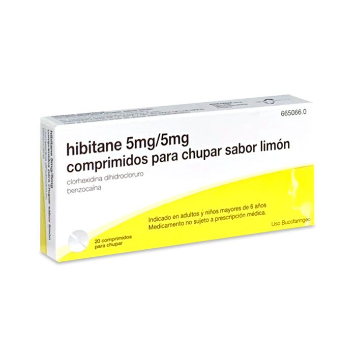 Hibitane 5mg/5mg 20 Comprimidos Para Chupar Sabor Limón
