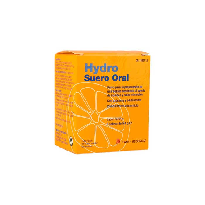 Hydro Suero Oral Sabor Naranja 8 Sobres