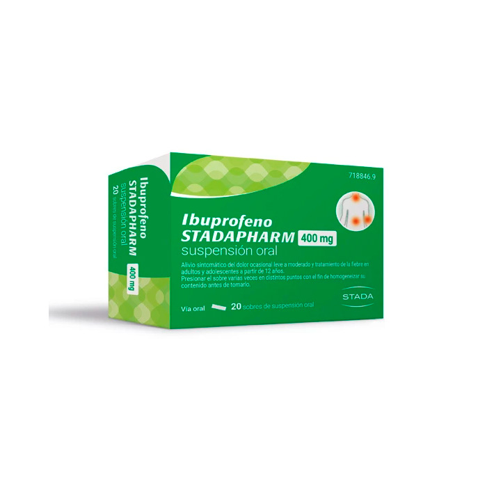 Ibuprofeno Stadapharm 400 mg 20 Sobres Suspensión Oral 