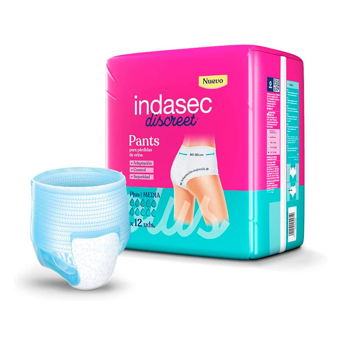 Indasec Discreet Pant Plus Talla M 12ud