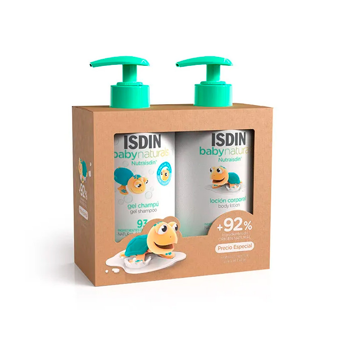 Isdin Baby Naturals Gel Champú 400ml + Loción Corporal 400ml