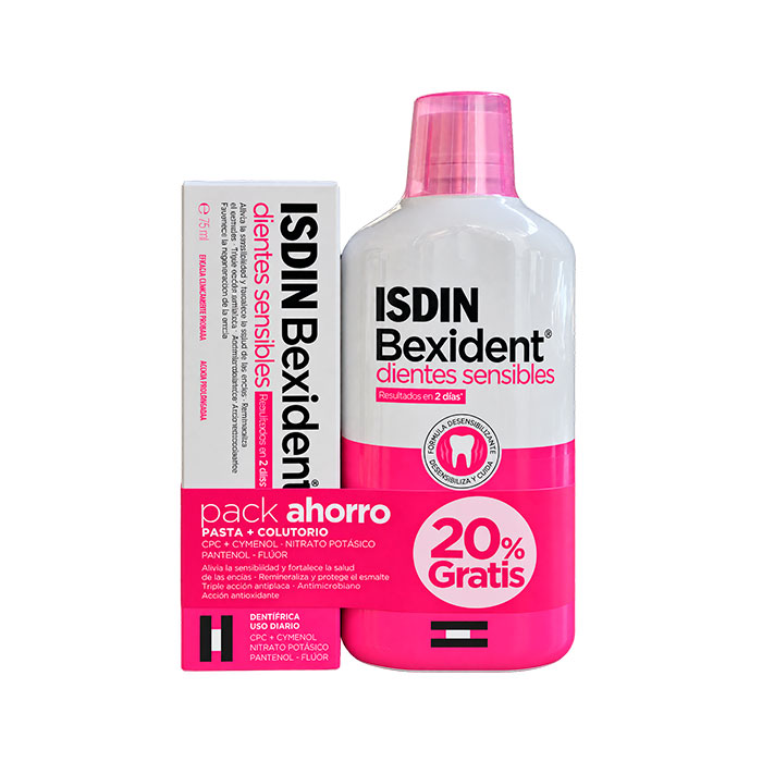 Isdin Bexident Pack Dientes Sensibles Colutorio 500ml + Pasta 75ml
