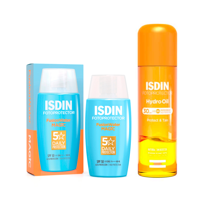 Isdin Fotoprotector Fusion Water Magic Spf50 50ml + Hydro Oil Spf30 200ml