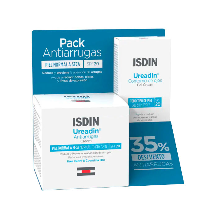 Isdin Pack Ureadin Crema Antiarrugas Spf20 50ml + Ureadin Gel Crema Contorno de Ojos Spf20 15ml