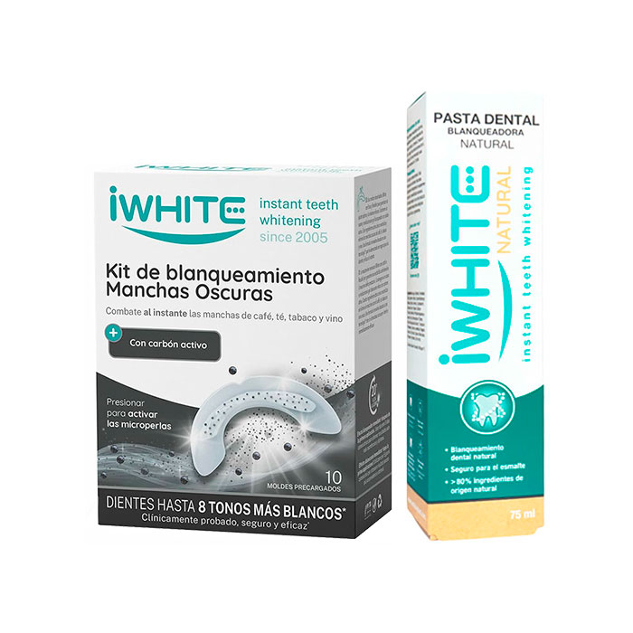 Iwhite Kit Blanqueamiento Manchas Oscuras 10 Moldes + Pasta Dental Blanqueadora 75ml