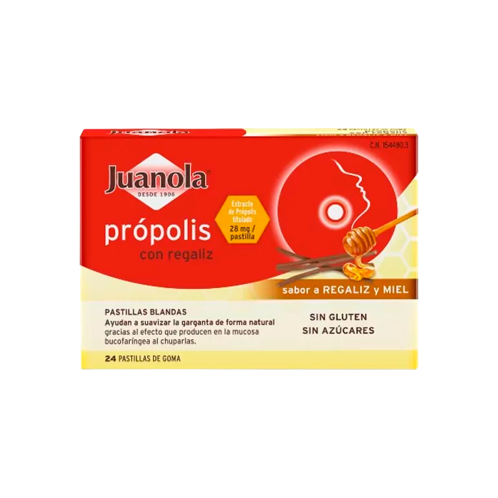 Juanola Própolis Sabor Regaliz y Miel 24 Pastillas de Goma
