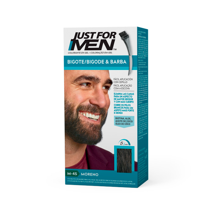 Just For Men Colorante en Gel Bigote y Barba M-45 Moreno