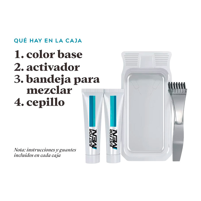 Just For Men Colorante en Gel Bigote y Barba M-55 Negro