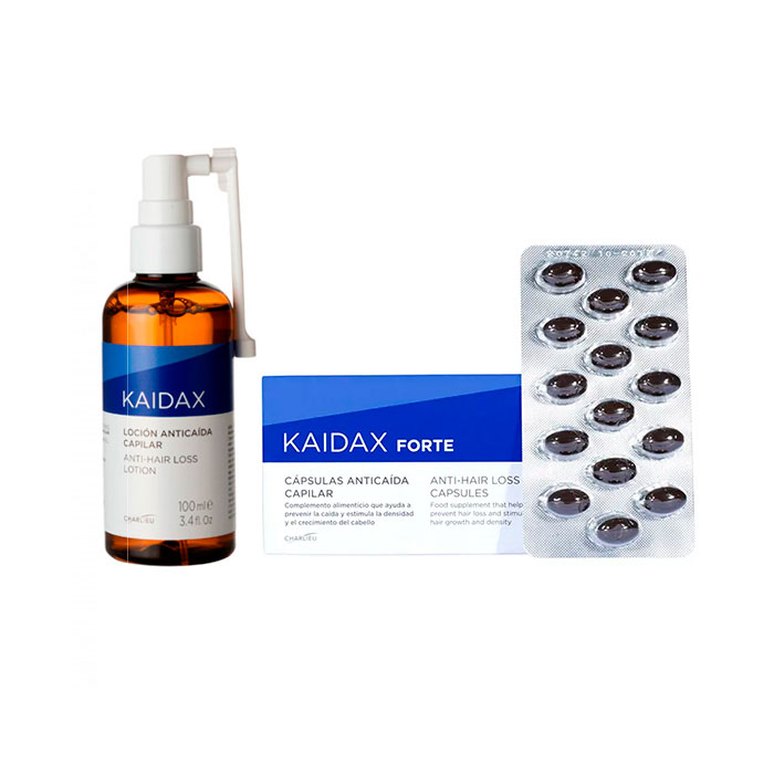 Kaidax Pack Forte Loción Anticaída 100ml + Cápsulas Anticaída 15 Unidades