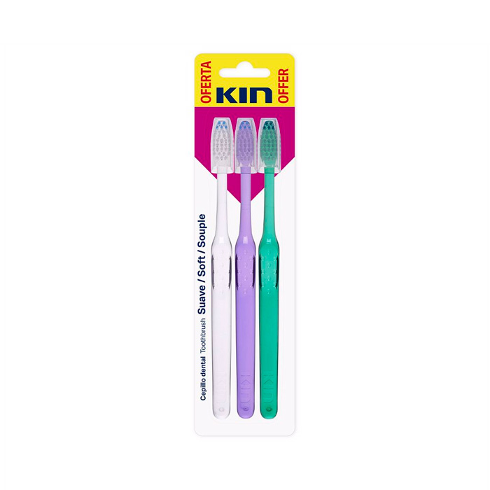 Kin Cepillo Dental Suave 3 Unidades