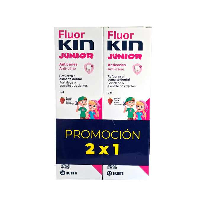 Kin Fluor Junior Gel Fresa Duplo 75ml + 75ml