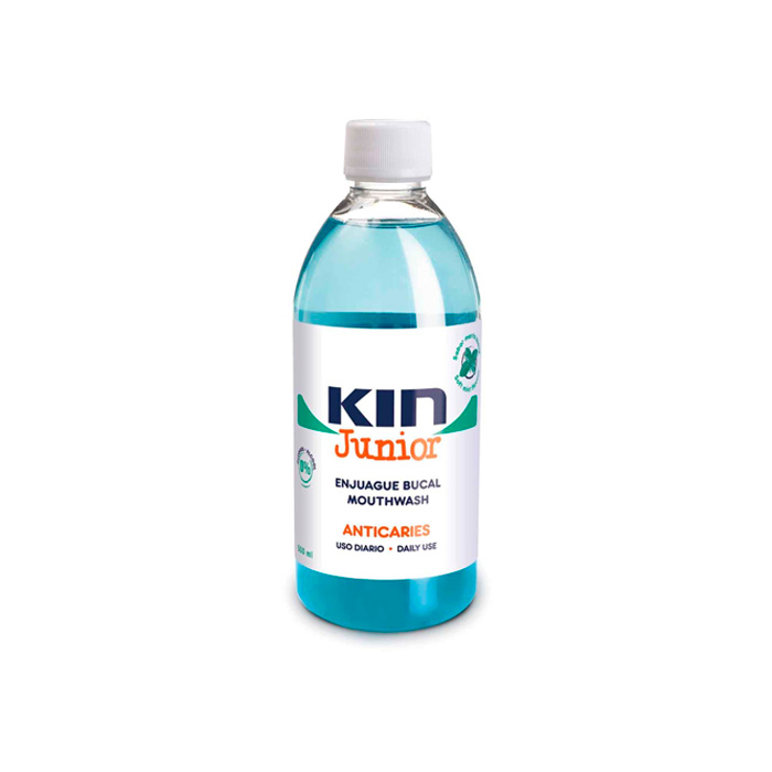 Kin Junior Enjuague Bucal Anticares Menta 500ml