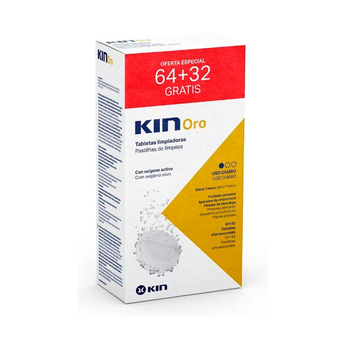 Kin Oro Tabletas Limpiadores 64+32 Unidades