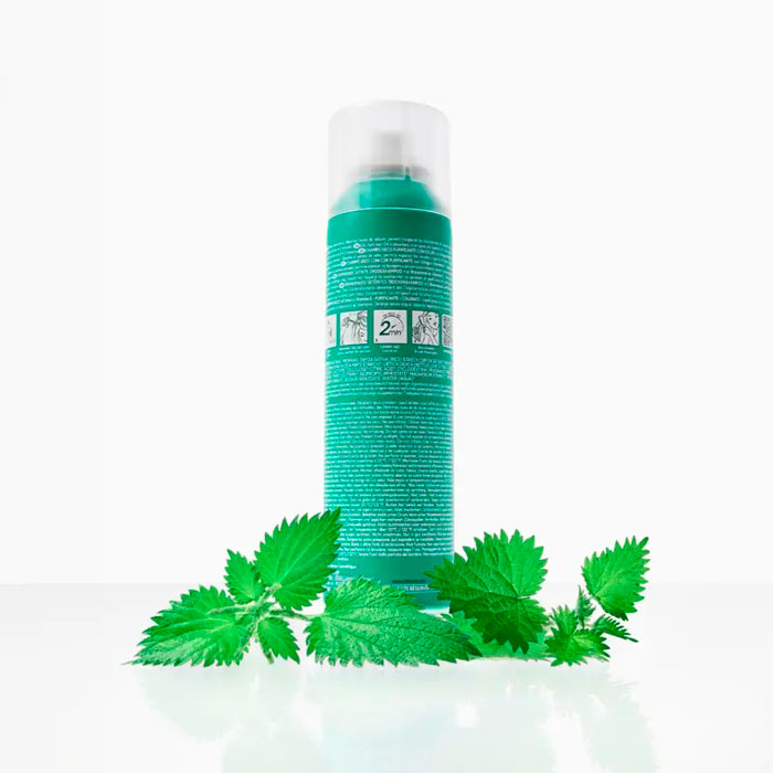 Klorane Champú Seco Purificante con Color Ortiga y Vitamina E Cabellos Grasos Morenos 150ml