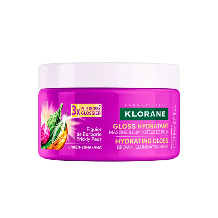 Klorane Gloss Hidratante Mascarilla Iluminadora Para Tonos Castaños Higo de Barbaria 250ml