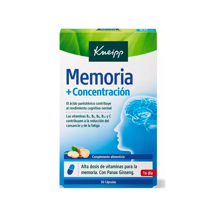 Kneipp Memoria + Concentración 30 Cápsulas