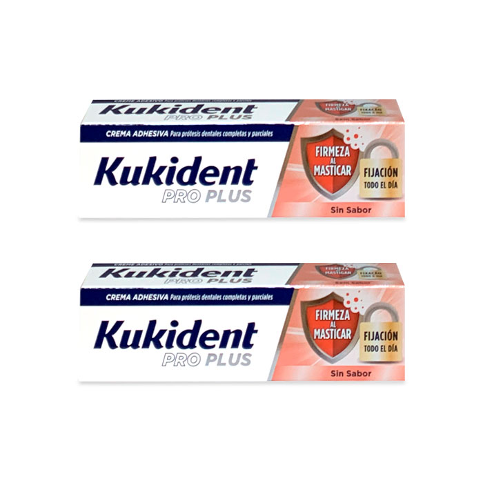 Kukident Pro Plus Firmeza al Masticar Duplo 40g + 40g