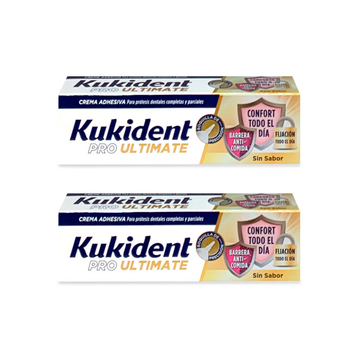 Kukident Pro Ultimate Sin Sabor Duplo 40g + 40g