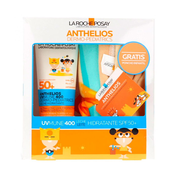 La Roche Posay Anthelios Pack Dermo Pediatrics Leche Hidratante Spf50+ 250ml + Poncho Infantil