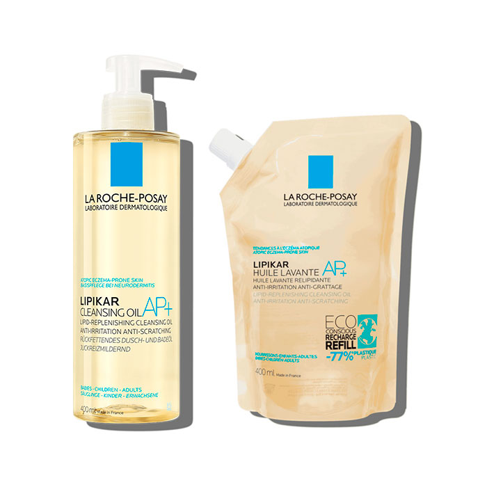 La Roche Posay Pack Limpieza Anti-irritación Lipikar Aceite Lavante Ap+ 400ml + Ecorecarga 400ml