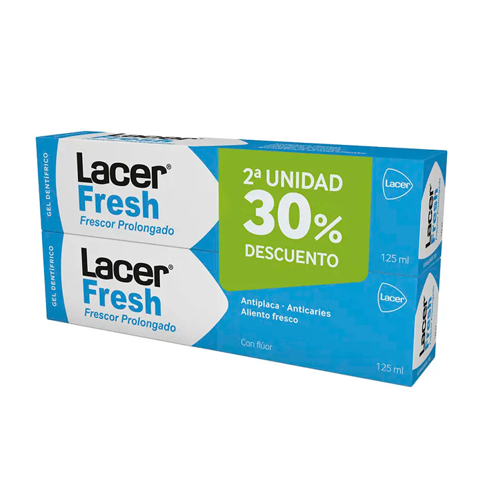 Lacer Fresh Frescor Prolongado Gel Dentífrico Duplo 125ml + 125ml