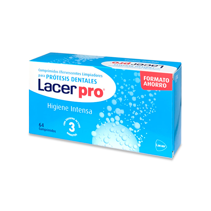 Lacer Pro Limpiador Prótesis Dental 64 Comprimidos