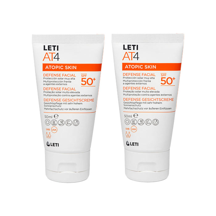 Leti At4 Defense Facial Spf50+ Duplo 50ml + 50ml