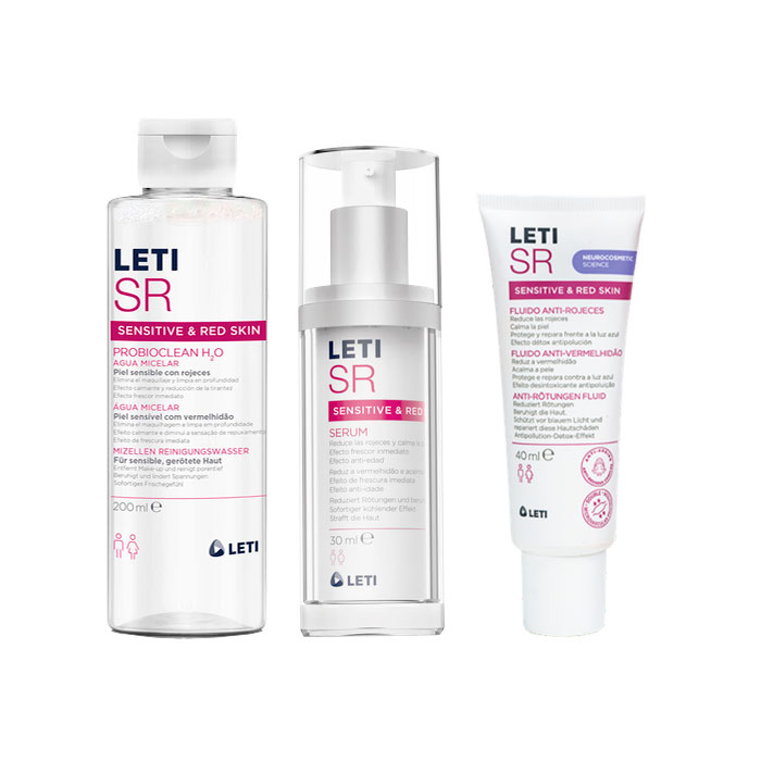 Leti Sr Pack Probioclean H2o Agua Micelar 200ml + Serum Anti-rojeces 30ml + Fluido Anti-rojeces 40ml