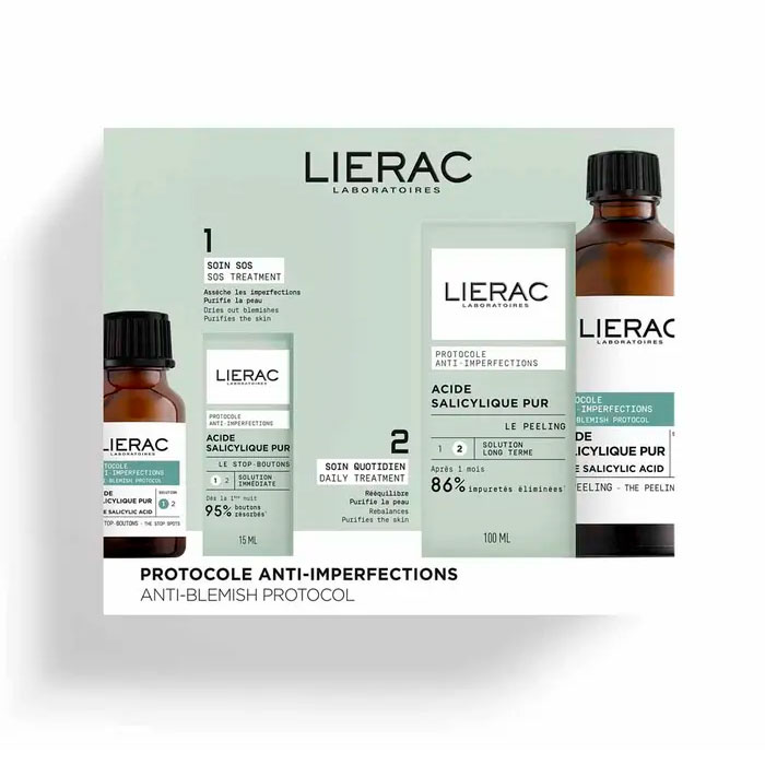 Lierac Pack Protocolo Anti-imperfecciones Stop Granos 15ml  + El Peeling 100ml