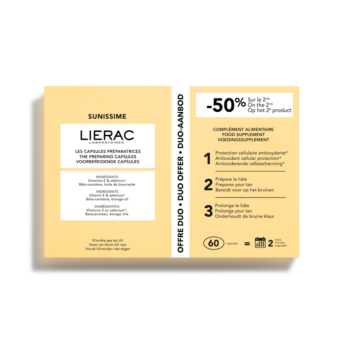 Lierac Sunissime Cápsulas Preparadoras 2x30 Cápsulas