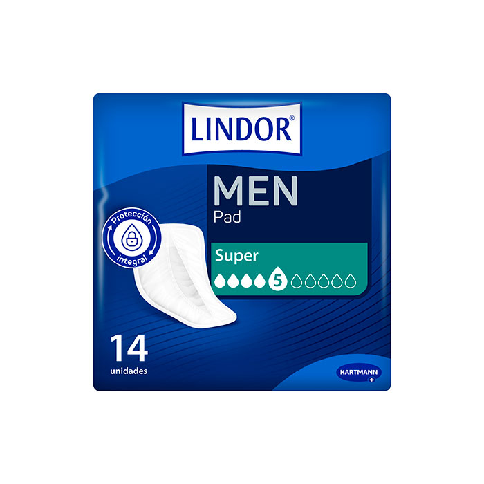 Lindor Men Protectores Incontinencia Super 14 Unidades