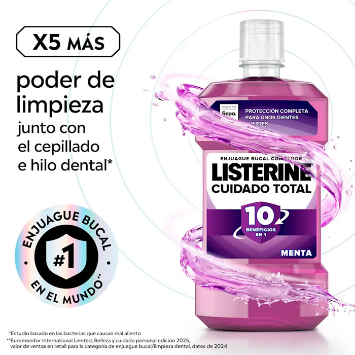 Listerine Cuidado Total Enjuague Bucal 750ml