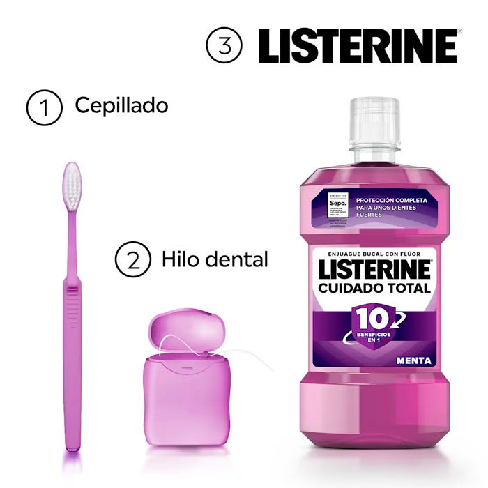 Listerine Cuidado Total Enjuague Bucal 750ml