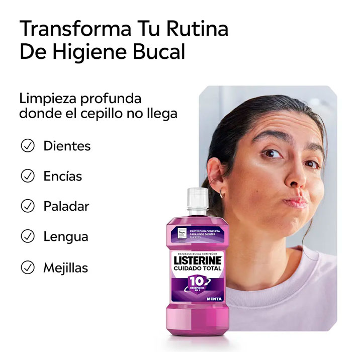 Listerine Cuidado Total Enjuague Bucal 750ml