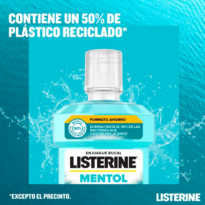 Listerine Mentol Sabor Suave Enjuague Bucal 750ml