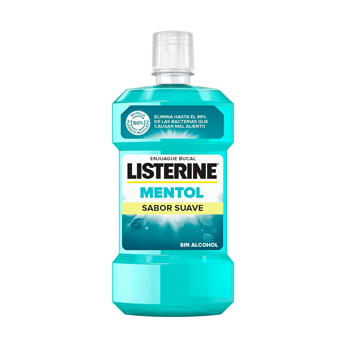 Listerine Mentol Sabor Suave Enjuague Bucal 750ml