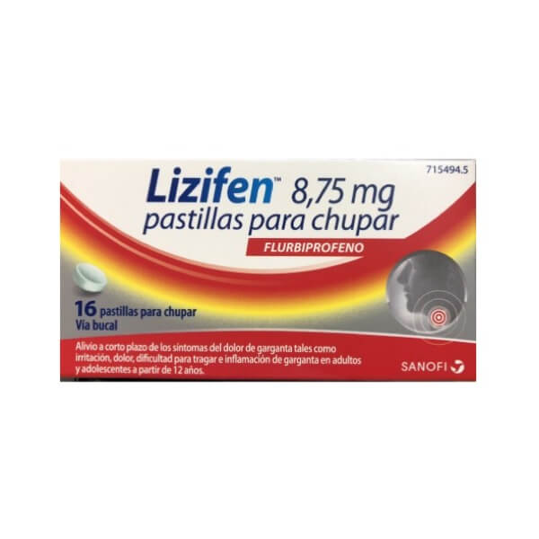 Lizifen 8.75 mg 16 Pastillas Para Chupar.
