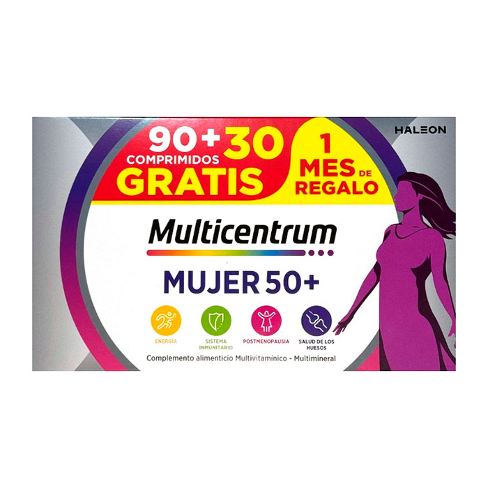 Multicentrum Mujer 50+ 90 Comprimidos + 30 Comprimidos Gratis